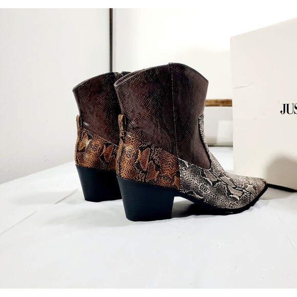 JUSTFAB Women's Violet Western Booties, Violet Brown 7.5 SKU: BS2045608 - Picture 8 of 16